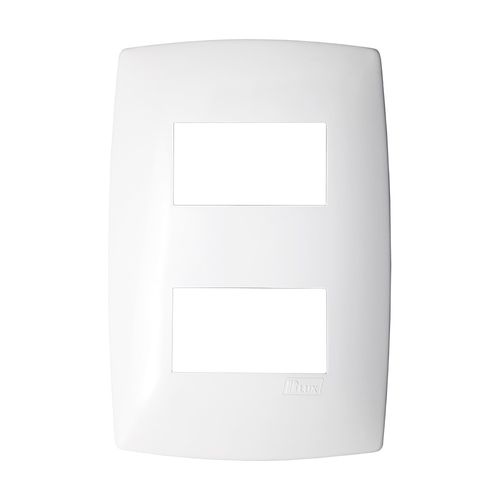 Placa 2 Postos Separados 4x2 com Suporte Branca Home