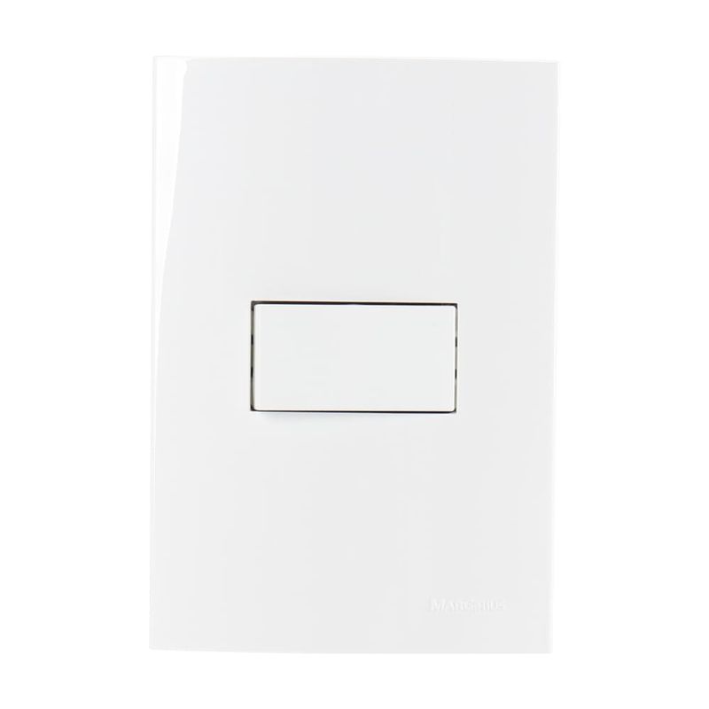 Conjunto Interruptor Simples 10A/250V 4x2 Branco Sleek