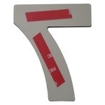 Número 7 Adesivo Alumínio Composto 12,5cm
