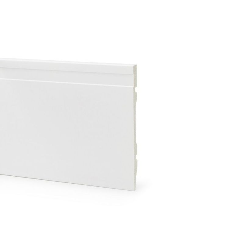 Rodapé Poliestireno Branco Frisado 20x1,5x240cm