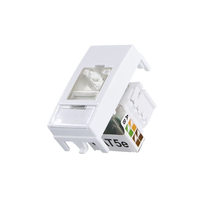 Módulo Tomada Informática RJ45 CAT5E Branco Sleek