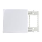 Placa Cega 4x4 com Suporte Branca Sleek