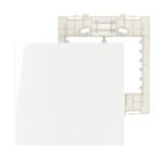 Placa Cega 4x4 com Suporte Branca Sleek