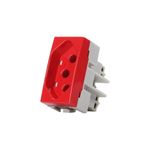 Módulo Tomada 2P+T 20A/250V Vermelho Sleek