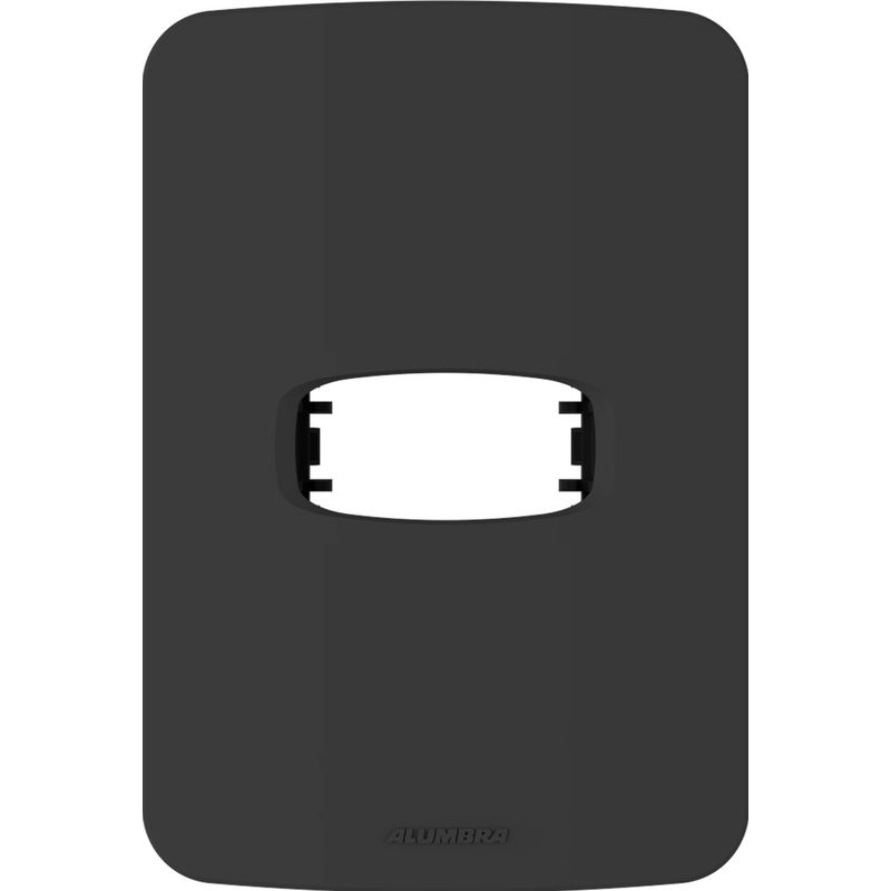 Placa 1 Posto 4x2 com Suporte Preta Gracia Maxx