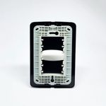 Placa 1 Posto 4x2 com Suporte Preta Gracia Maxx