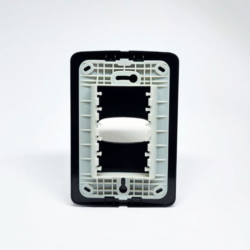 Placa 1 Posto 4x2 com Suporte Preta Gracia Maxx