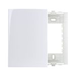 Placa Cega 4x2 com Suporte Branca Sleek