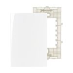 Placa Cega 4x2 com Suporte Branca Sleek