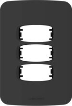 Placa 3 Postos 4x2 com Suporte Preta Gracia Maxx