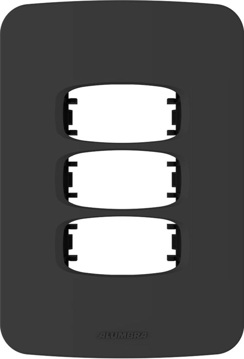 Placa 3 Postos 4x2 com Suporte Gracia Maxx Alumbra