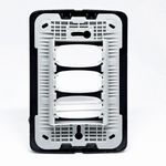 Placa 3 Postos 4x2 com Suporte Preta Gracia Maxx