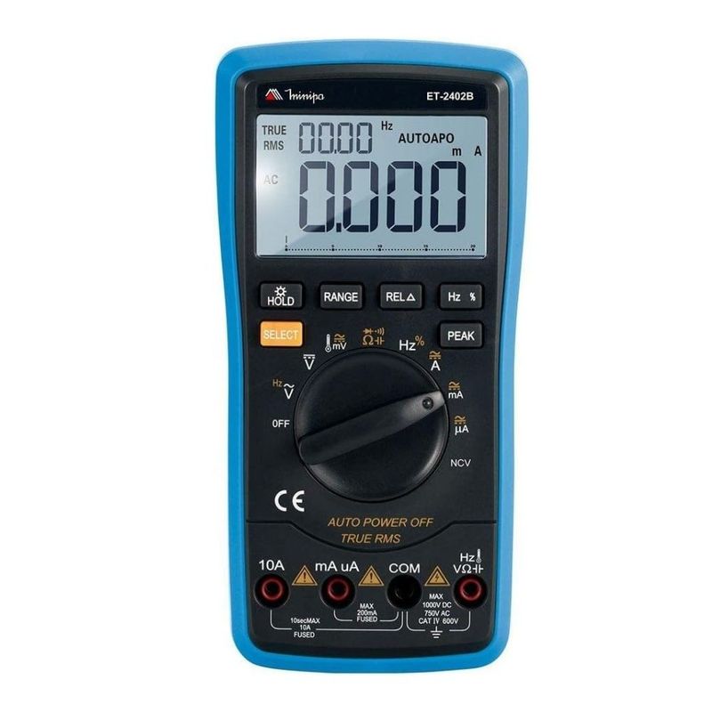 Multímetro Digital 600V Cat IV-600V ET2402B Minipa
