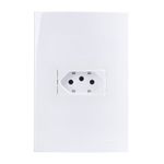 Conjunto Tomada 2P+T 10A/250V 4x2 Branco Sleek