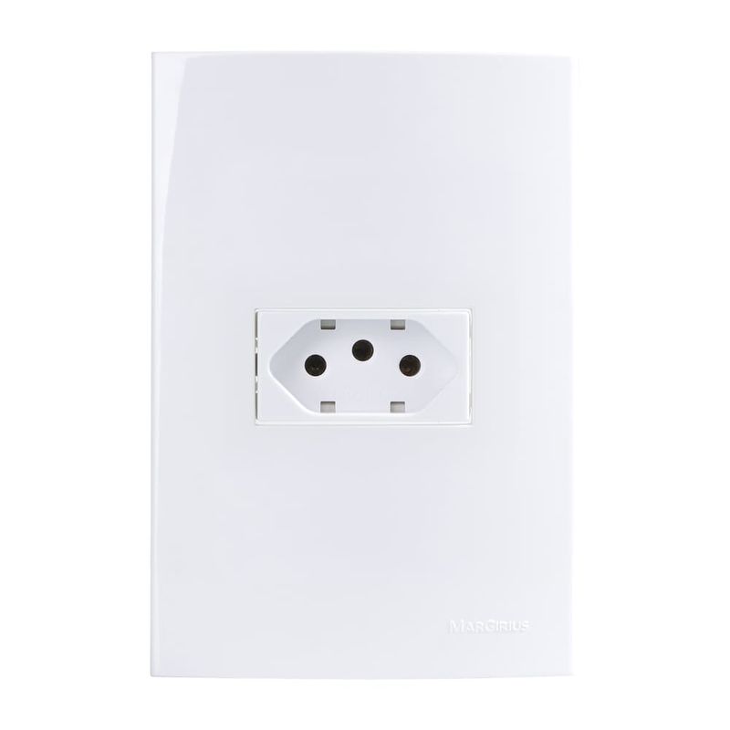 Conjunto Tomada 2P+T 10A/250V 4x2 Branco Sleek