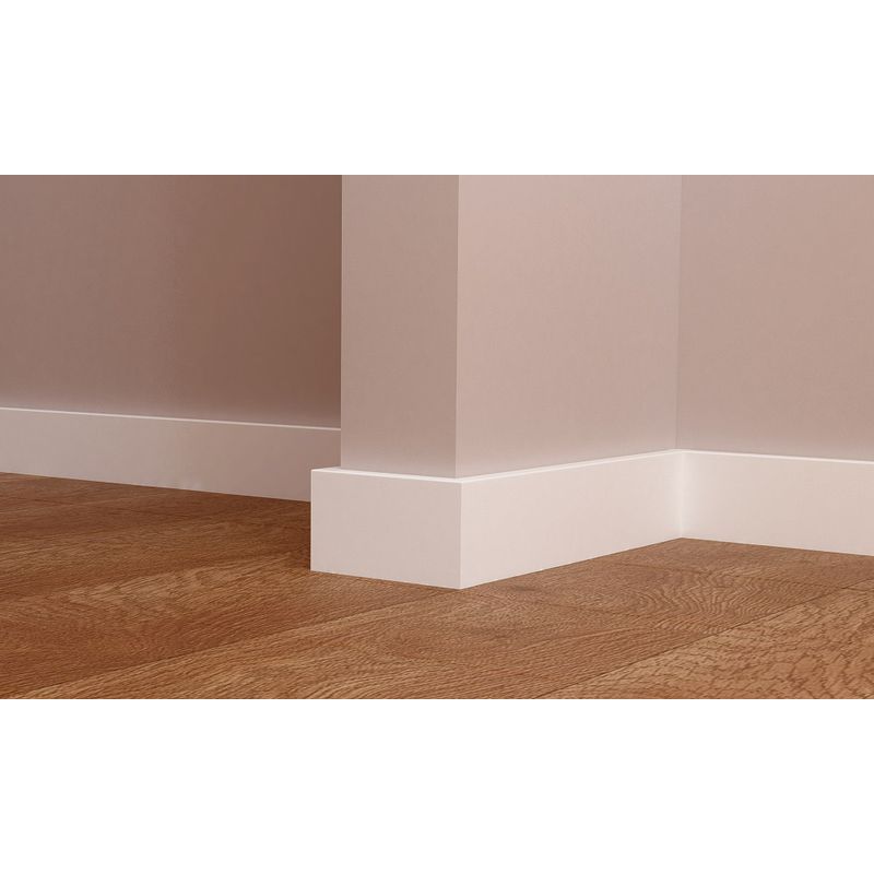 Rodapé Poliestireno Branco Liso 7x1,5x240cm