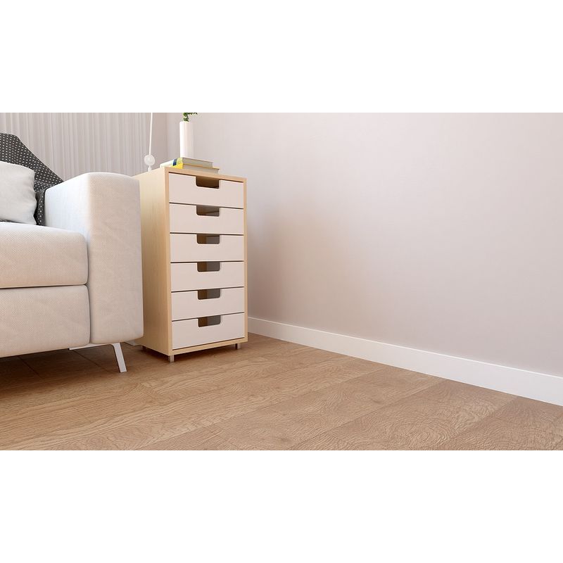 Rodapé Poliestireno Branco Liso 7x1,5x240cm