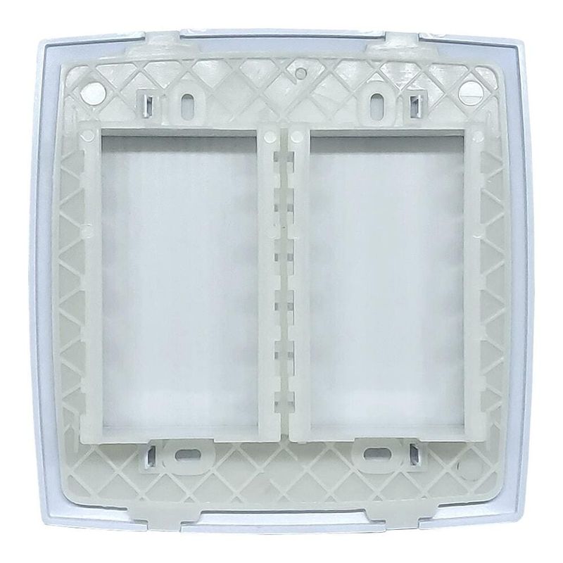 Placa Cega 4x4 com Suporte Branca Home