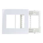 Placa 6 Postos 4x4 com Suporte Branca Sleek