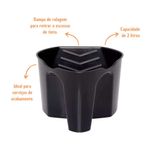 Caçamba Plástica para Pintura AT1420P Preto 2L Atlas