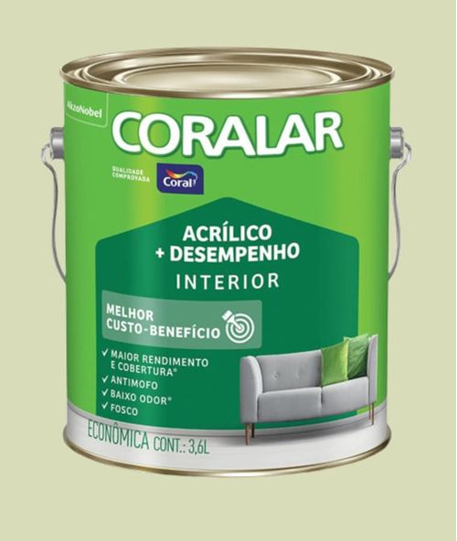 Tinta Econômica Acrílica Fosco + Desempenho Coralar
