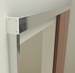 Kit para Porta de Correr com Batente 2m até 60Kg Alumínio Polido