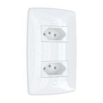 Conjunto 2 Tomadas 2P+T 20A/250V 4x2 Branco Finesse+