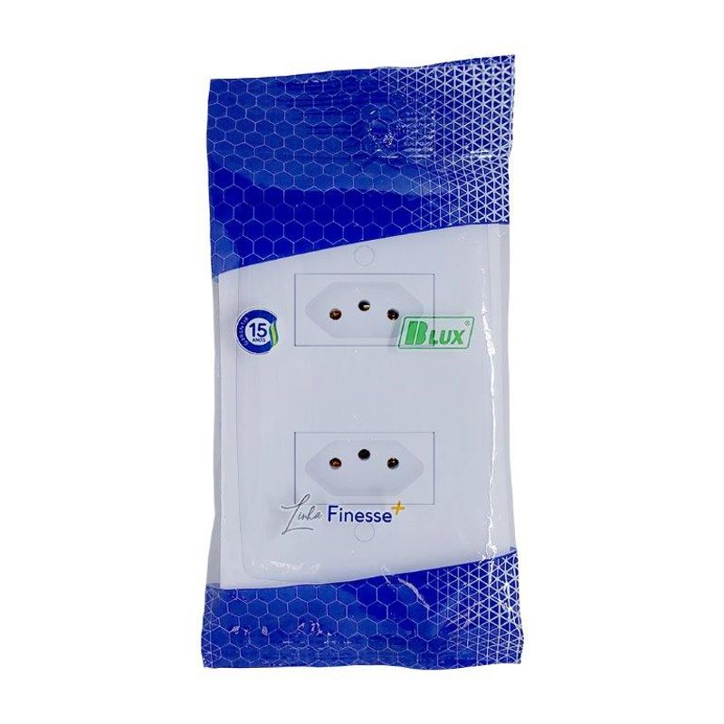 Conjunto 2 Tomadas 2P+T 20A/250V 4x2 Branco Finesse+