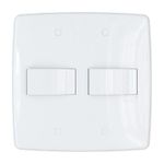 Conjunto Interruptor Simples 6A/250V+Tomada 20A 4x4 Branco Finesse+
