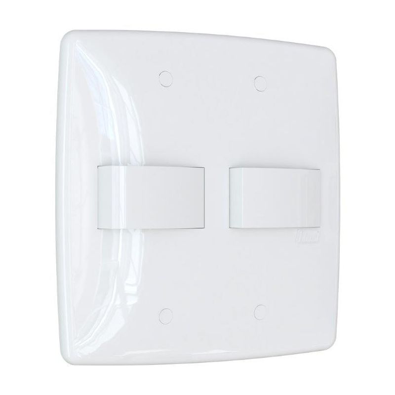 Conjunto Interruptor Simples 6A/250V+Tomada 20A 4x4 Branco Finesse+