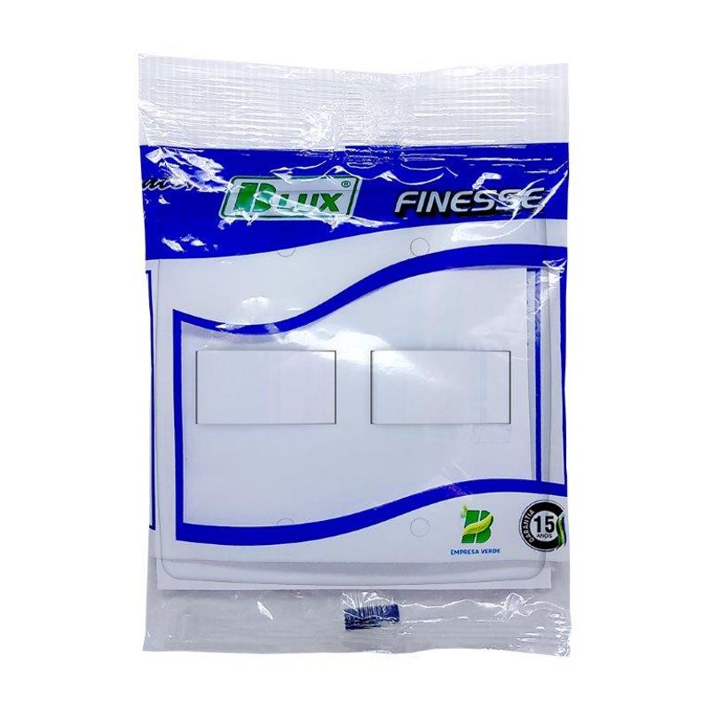 Conjunto Interruptor Simples 6A/250V+Tomada 20A 4x4 Branco Finesse+