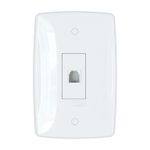 Conjunto para Telefone RJ11 4 Fios 4x2 Branco Finesse+