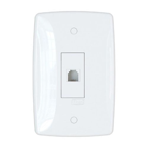 Conjunto para Telefone RJ11 4 Fios 4x2 Branco Finesse+