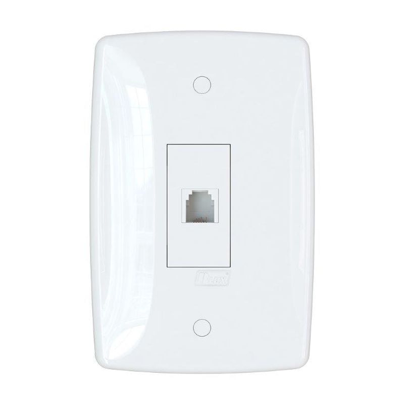 Conjunto para Telefone RJ11 4 Fios 4x2 Branco Finesse+