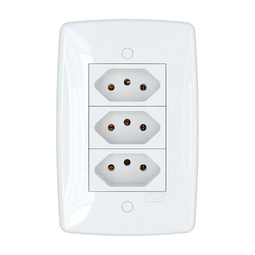 Conjunto 3 Tomadas 2P+T 20A 4x2 Finesse+ B.Lux