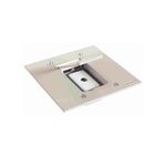 Tampa para Caixa de Piso Passador de Fio 4x4 em Alumínio Cinza