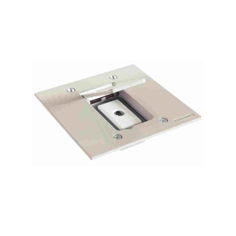 Tampa para Caixa de Piso Passador de Fio 4x4 em Alumínio Cinza