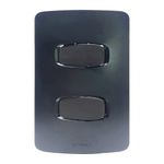 Conjunto 2 Interruptores Simples 10A/250V 4x2 Preto Gracia Maxx