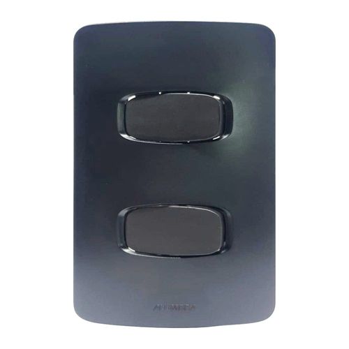 Conjunto 2 Interruptores Simples 10A/250V 4x2 Preto Gracia Maxx