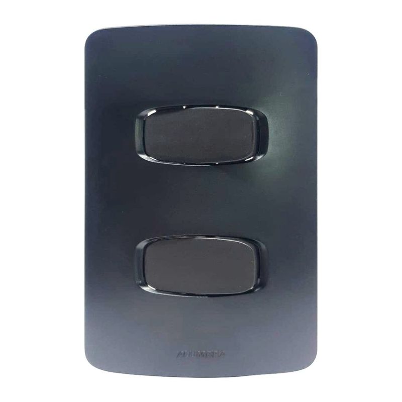 Conjunto 2 Interruptores Simples 10A/250V 4x2 Preto Gracia Maxx