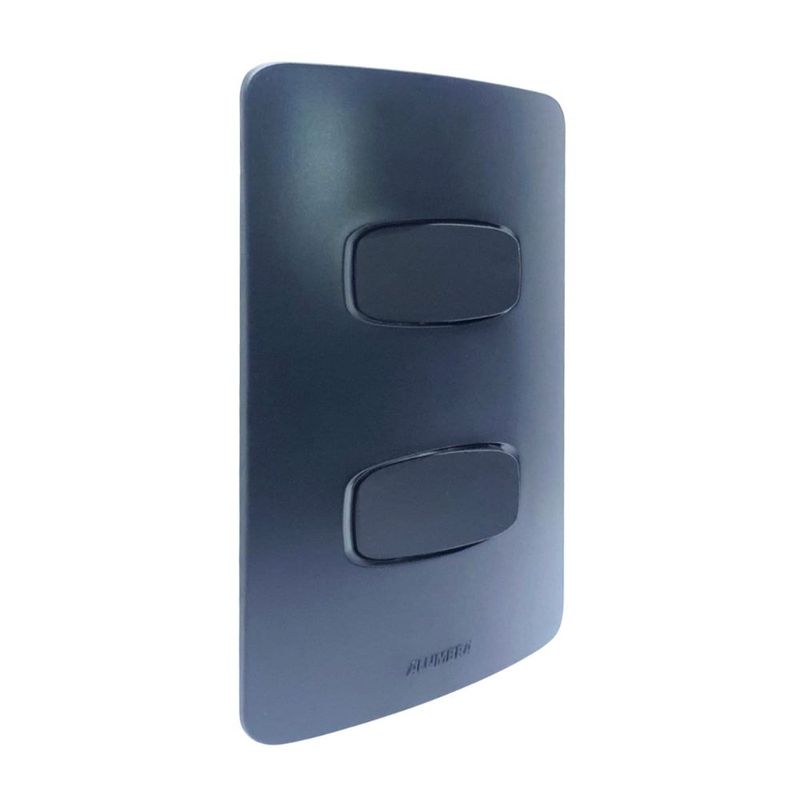 Conjunto 2 Interruptores Simples 10A/250V 4x2 Preto Gracia Maxx