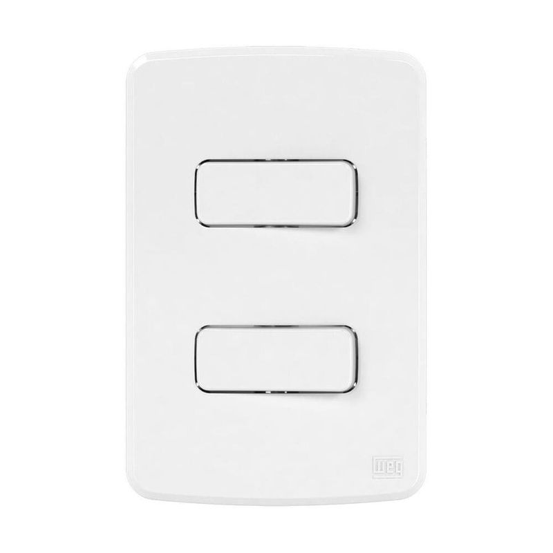 Conjunto 2 Interruptores Simples 10A/250V 4x2 Branco Composé