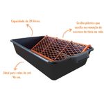 Bandeja Grande para Pintura 2846 Preta 46cm Compel