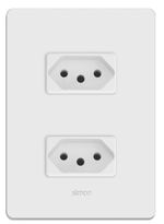 Conjunto 2 Tomadas 2P+T 10A/250V 4x2 Branco Simon 20