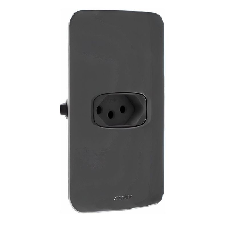 Conjunto Tomada 2P+T 20A/250V 4x2 Preto Gracia Maxx