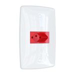 Conjunto Tomada 2P+T 20A/250V 4x2 Vermelha Finesse+