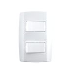 Conjunto 2 Interruptores Simples 10A/250V 4x2 Branco Slim