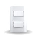 Conjunto 2 Interruptores Simples 10A/250V 4x2 Branco Slim
