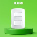 Conjunto 2 Interruptores Simples 10A/250V 4x2 Branco Slim