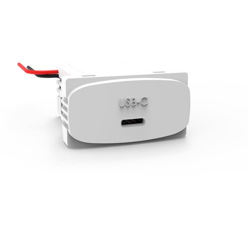 Módulo Carregador USB Tipo-C 25W Bivolt Branco Gracia